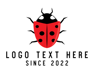 Cute - Red Ladybug Insect logo design