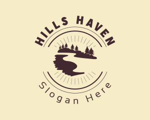 Hills - Nature River Valley logo design