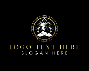 Law - Woman Elegant Goddess logo design