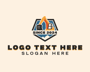 Contractor - Industrial Construction Excavator logo design