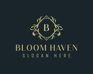 Elegant Ornamental Floral  logo design