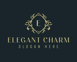 Elegant Ornamental Floral  logo design