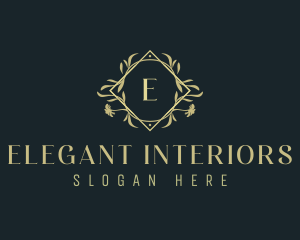 Elegant Ornamental Floral  logo design