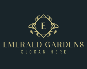 Elegant Ornamental Floral  logo design