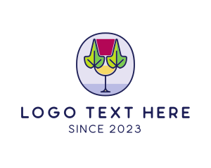 Glass - Organic Wine Glass logo design