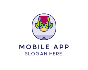 Organic Wine Glass  Logo