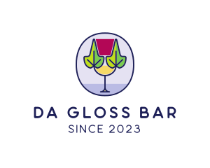 Organic Wine Glass  logo design