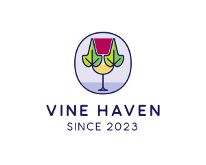 Organic Wine Glass  logo design