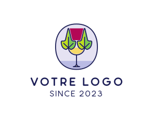 Organic - Organic Wine Glass logo design