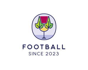 Alcohol - Organic Wine Glass logo design