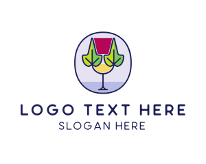 Organic Wine Glass  Logo