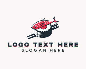 Sushi - Fish Sushi Dining logo design