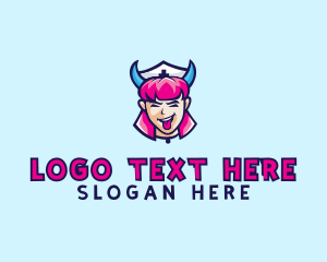 Mascot - Crazy Nurse Woman logo design