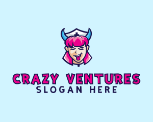 Crazy Nurse Woman logo design