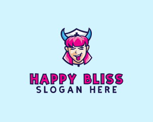 Crazy Nurse Woman logo design