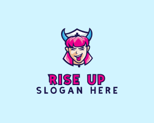 Crazy Nurse Woman logo design