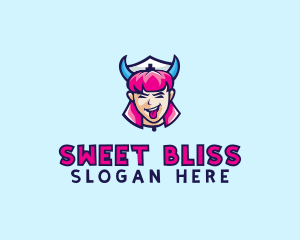 Crazy Nurse Woman logo design