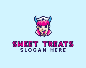 Crazy Nurse Woman logo design