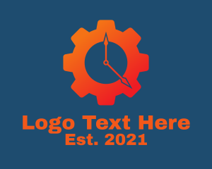 Factory - Mechanic Gear Time logo design
