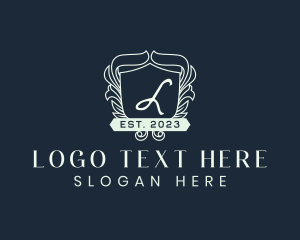 Heritage - Ornate Shield Banner logo design