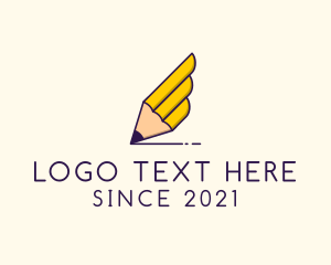 Review - Winged Writing Pencil logo design