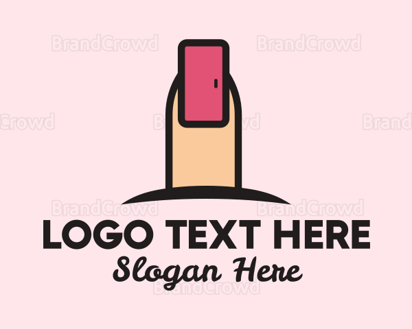 Pink Fingernail Door Logo