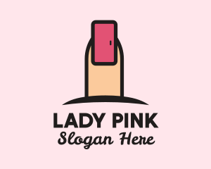 Pink Fingernail Door  logo design