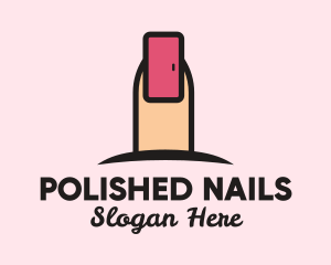 Pink Fingernail Door  logo design