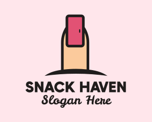 Pink Fingernail Door  logo design