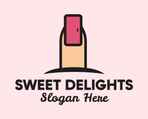 Pink Fingernail Door  logo design