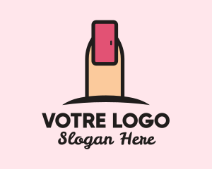 Fingernail - Pink Fingernail Door logo design