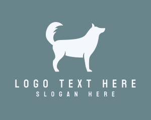 Hunter - Husky Dog Wolf logo design