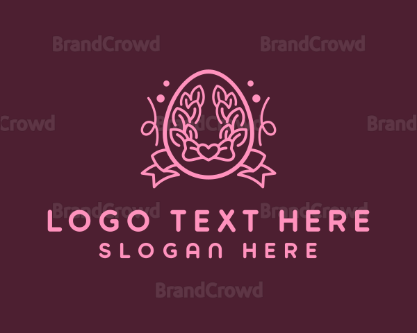 Easter Egg Wreath Logo