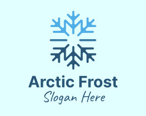 Snowflake Frost Cooling logo design