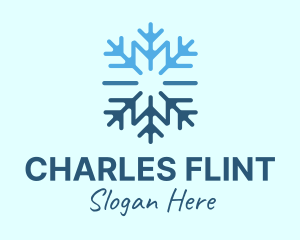 Winter - Snowflake Frost Cooling logo design