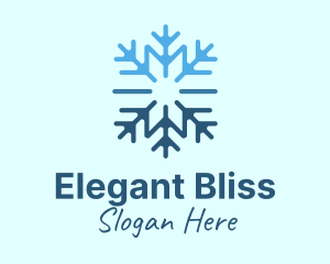 Christmas - Snowflake Frost Cooling logo design