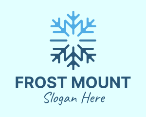 Snowflake Frost Cooling logo design