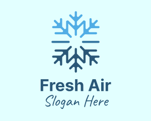 Snowflake Frost Cooling logo design