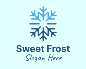 Snowflake Frost Cooling logo design