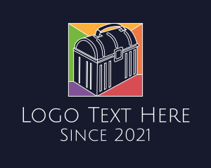 Chest - Stained Glass Tool Box logo design