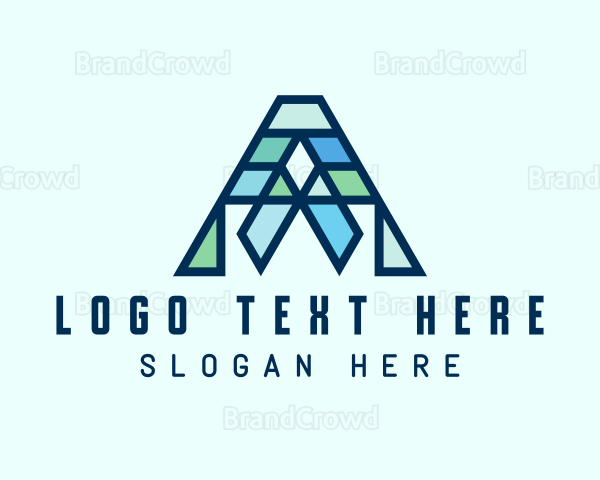Modern Geometric Letter A Logo