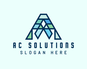 Modern Geometric Letter A logo design