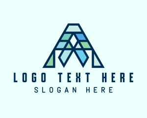 Digital Marketing - Modern Geometric Letter A logo design