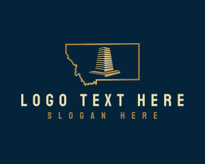 Red Rocks - Montana Tourist Spot Monument logo design