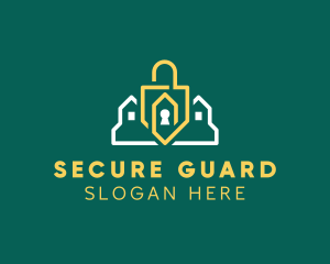 Padlock House Security logo design
