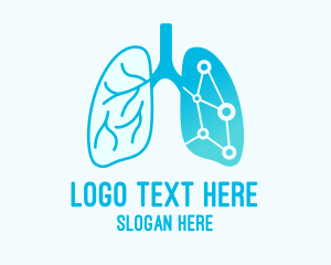 Lungs - Blue Lung Center logo design