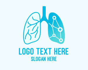 Pulmonary - Blue Lung Center logo design