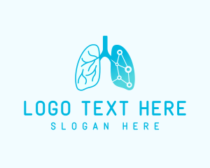 Breathing - Blue Lung Center logo design