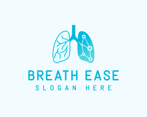 Respiration - Blue Lung Center logo design