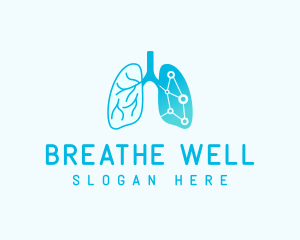 Asthma - Blue Lung Center logo design